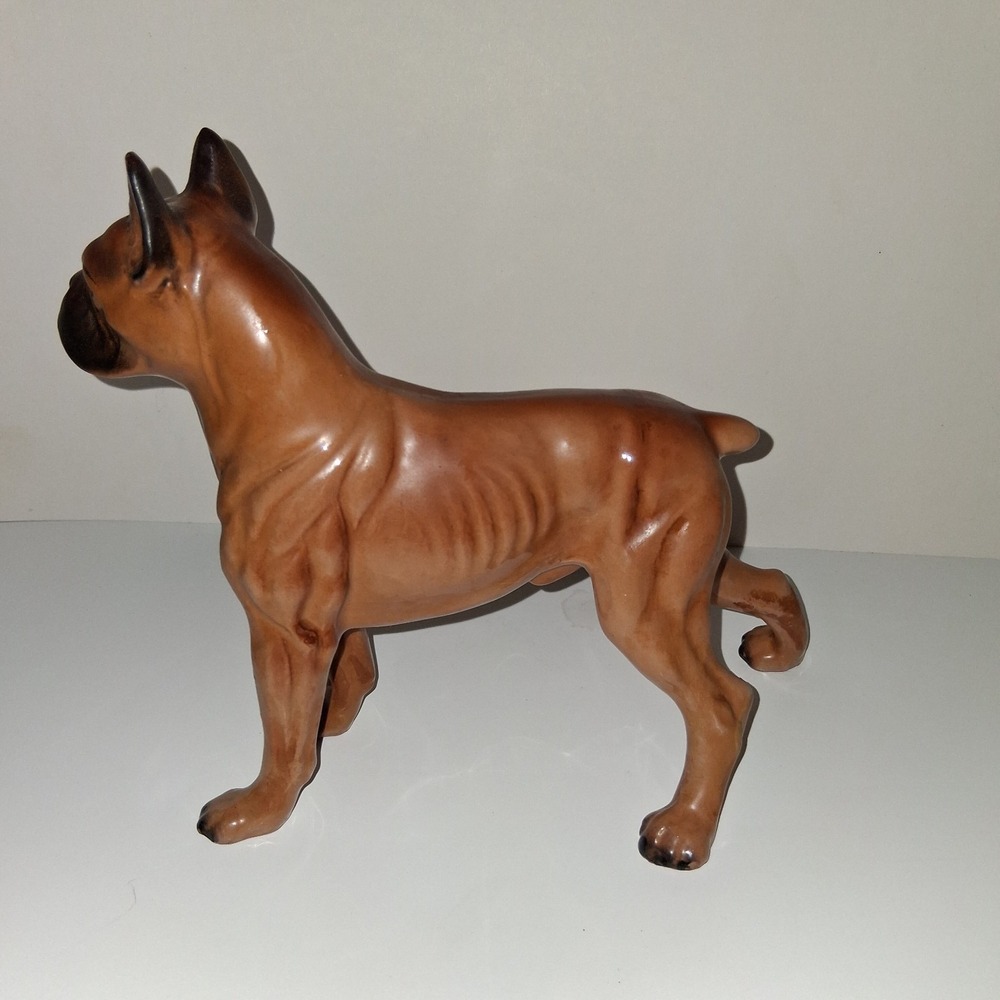 Vintage Boxer Dog Figurine Porcelain Ceramic Figure Japan - Picture 3 of 7